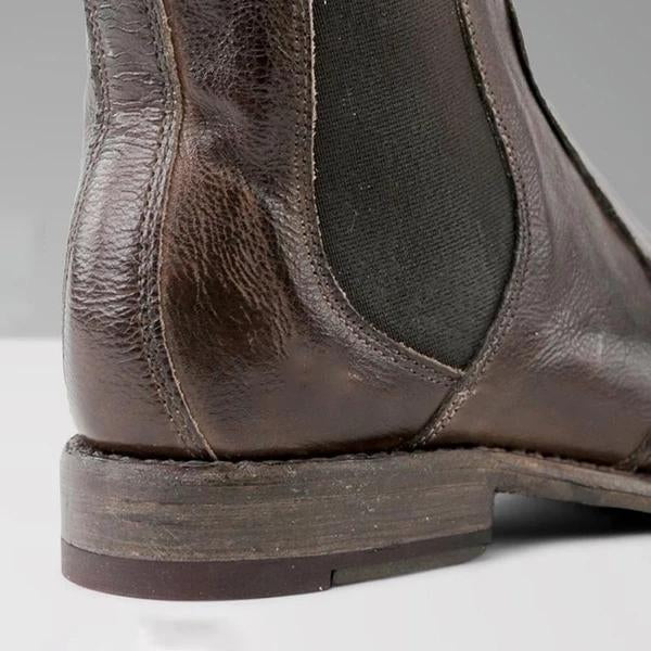 ND | Bottines pour femmes en cuir style vintage