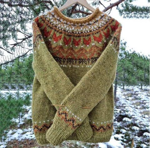 EP | Vieux pull islandais en tricot