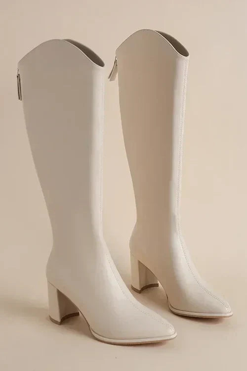 EP | - Bottes en cuir à hauteur du genou