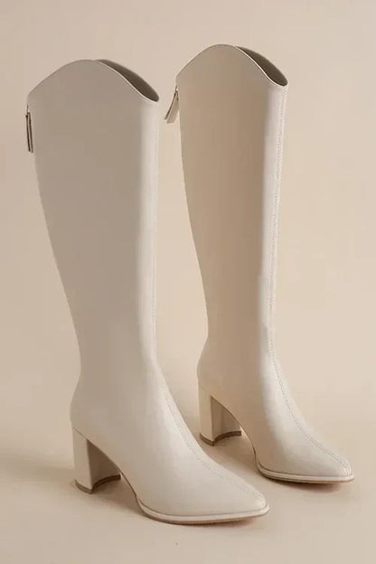 EP | - Bottes en cuir à hauteur du genou