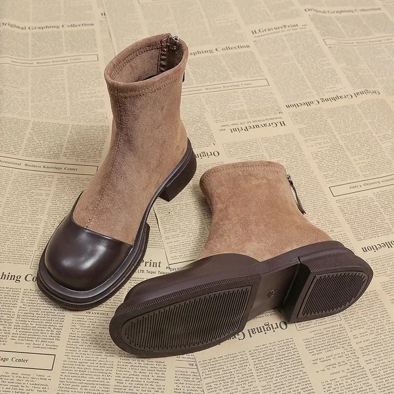 ND | Bottines en daim et cuir
