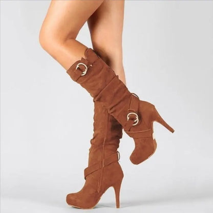 ND | Bottes chics à hauteur du genou avec détail de boucle