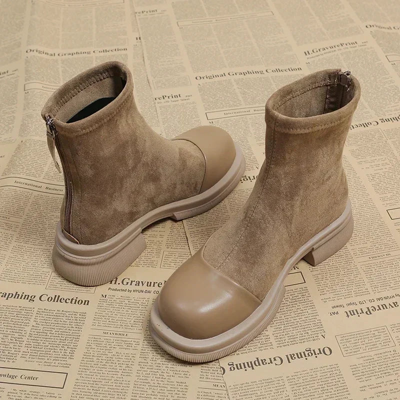ND | Bottines en daim et cuir
