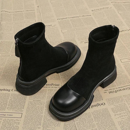 ND | Bottines en daim et cuir