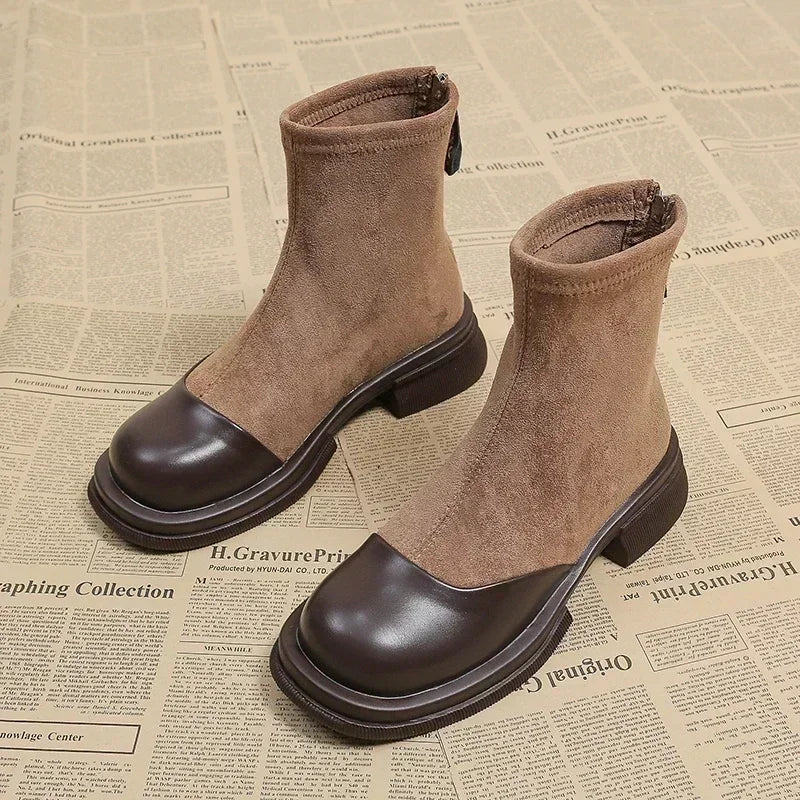 ND | Bottines en daim et cuir