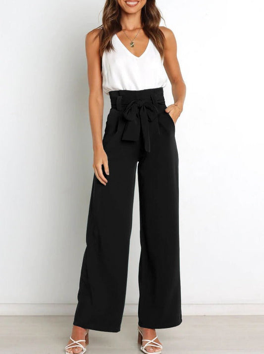 EP | Pantalon tendance avec boutons et jambes larges pour femmes