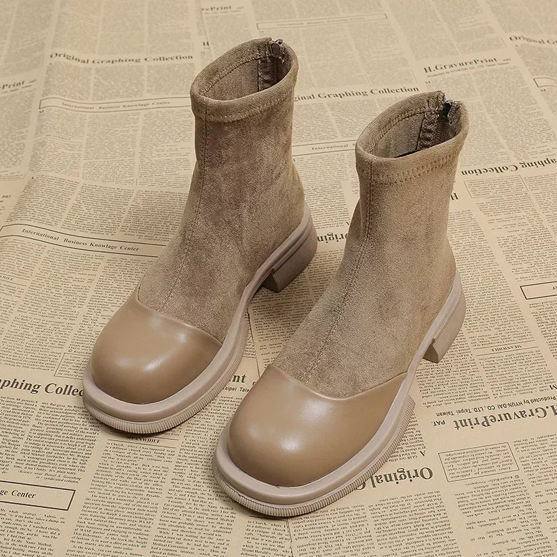 ND | Bottines en daim et cuir