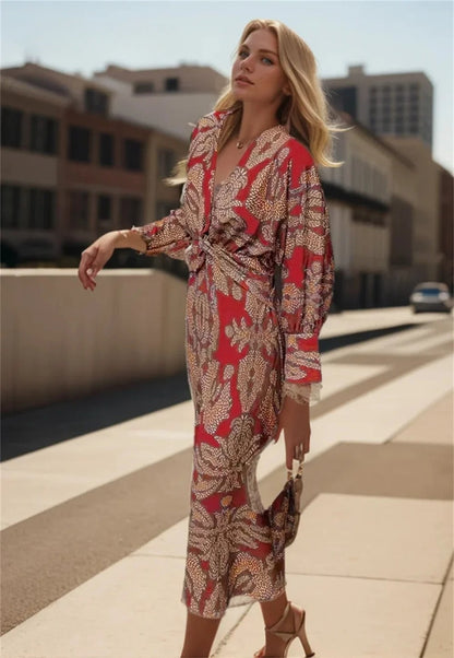 ND | Robe en soie imprimée