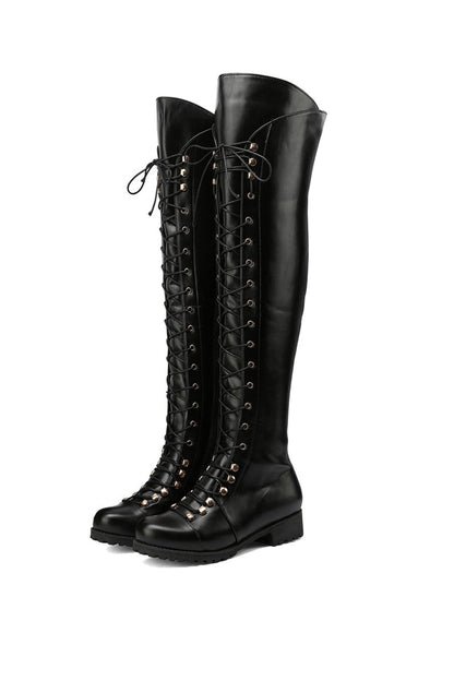 ND | Bottes over-the-nee avec lacets