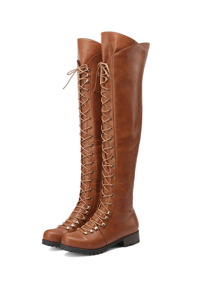 ND | Bottes over-the-nee avec lacets