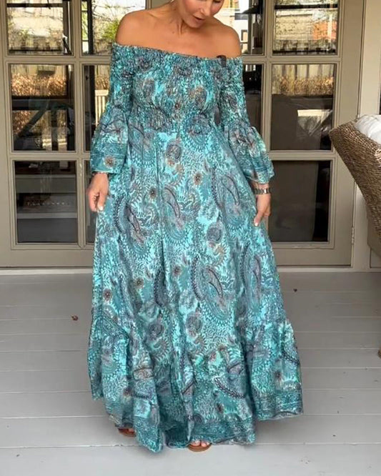 EP | Robe longue à motif paisley et manches larges