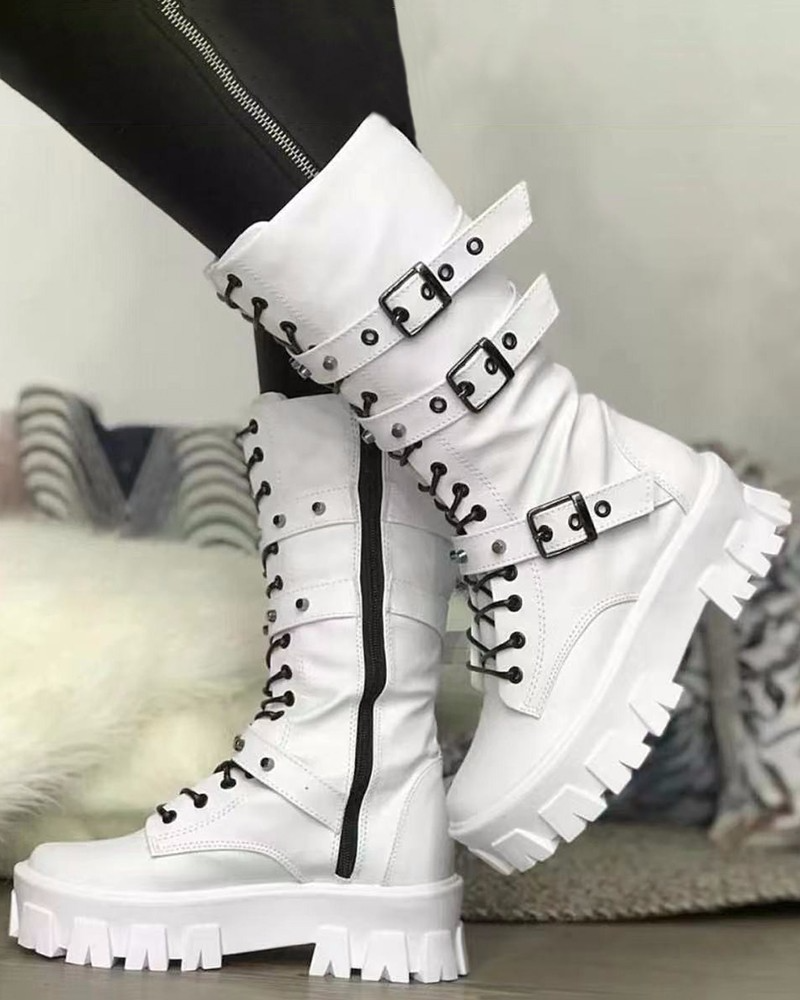 ND | Bottes avec fermeture éclair et boucles