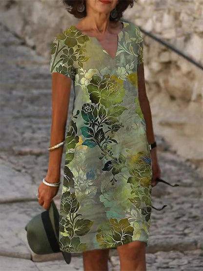 EP | Robe midi à manches courtes et décolleté en V