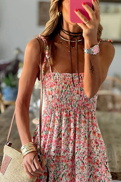 ND | Rubie Satin imprimé robe maxi bustier avec élastique au dos