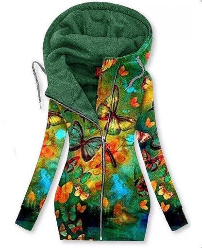 ND | Sweat à capuche zippé asymétrique artistique