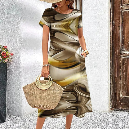 EP | Robe midi imprimée