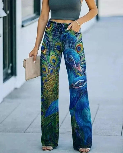 EP | Pantalon imprimé taille haute