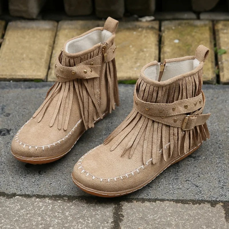 EP | Bottes mocassin à franges boho