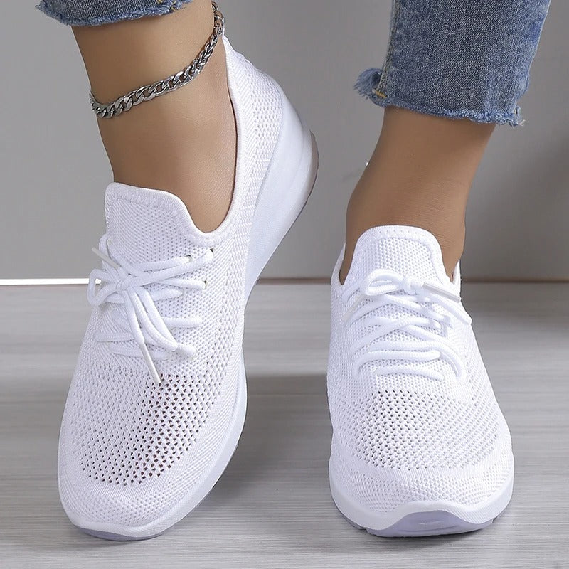 ND | Baskets en tricot avec fermeture à lacets