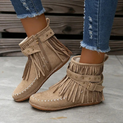 EP | Bottes mocassin à franges boho