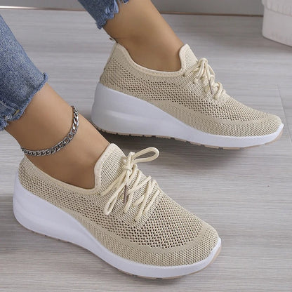 ND | Baskets en tricot avec fermeture à lacets