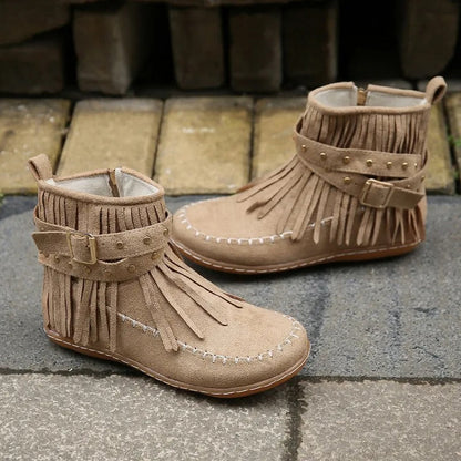 EP | Bottes mocassin à franges boho