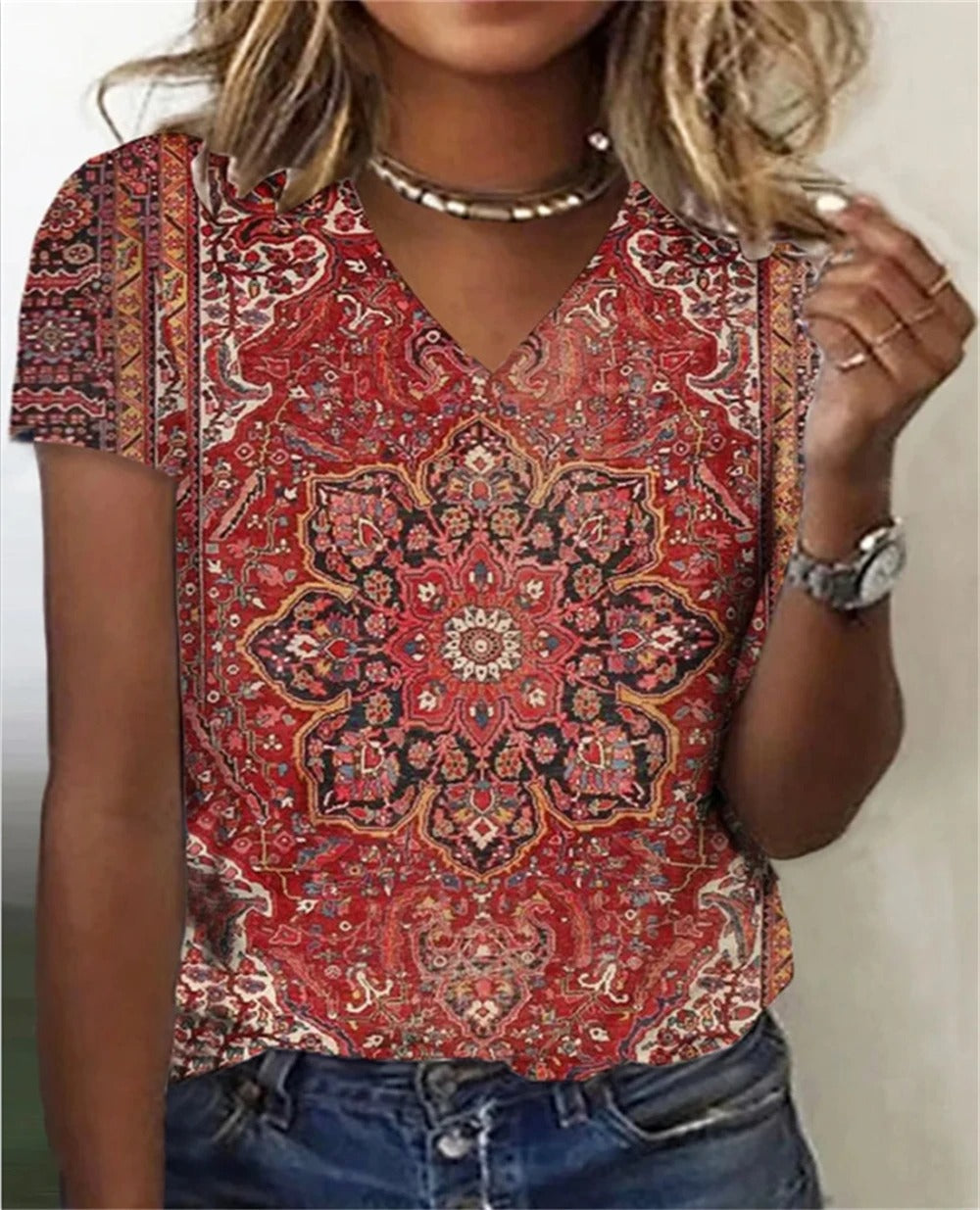 EP | chemise à col en V style vintage