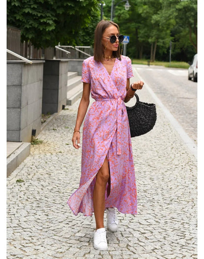 EP | Robe midi d'été imprimée avec fente
