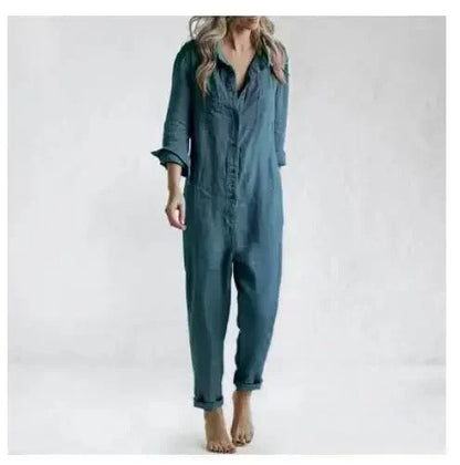 EP | Jumpsuit à manches longues avec boutons et poches