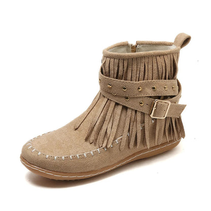 EP | Bottes mocassin à franges boho