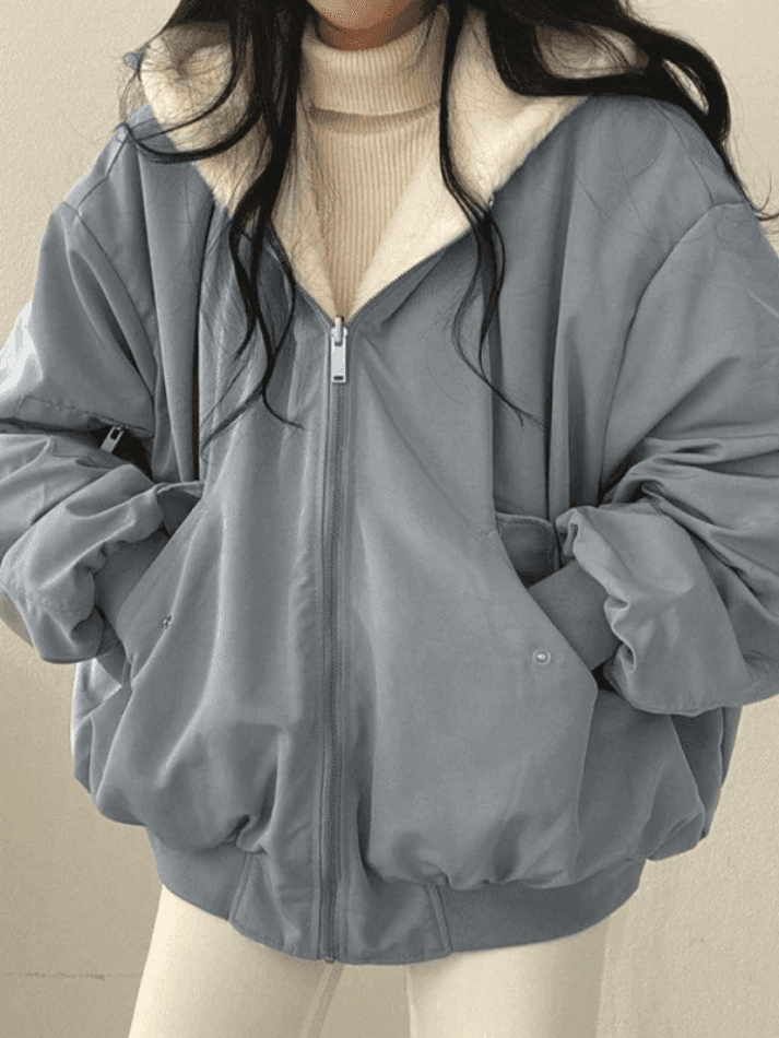 ND | Veste à capuche douillette avec doublure en polaire grande taille