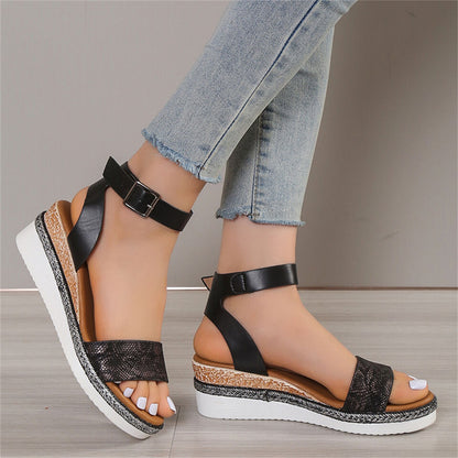 EP | Sandales pour femmes avec motif peau de serpent