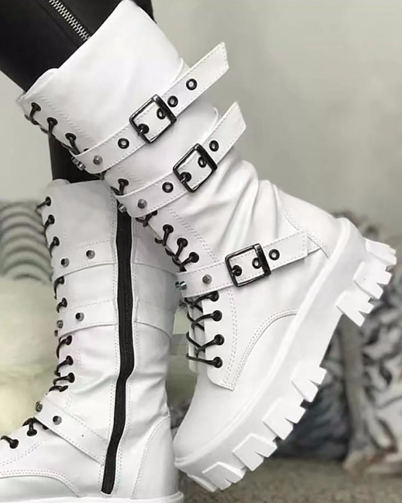 ND | Bottes avec fermeture éclair et boucles