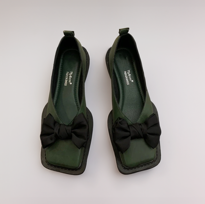 ND | orteil carré bouche plate loafers femmes loafers