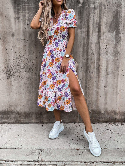 ND | Karen - Robe maxi à motifs et décolleté en V