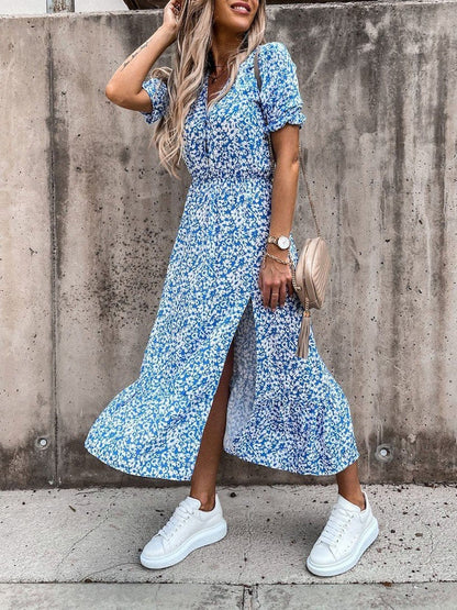 ND | Karen - Robe maxi à motifs et décolleté en V