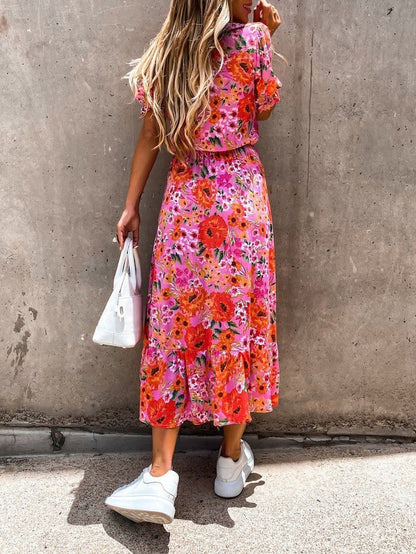 ND | Karen - Robe maxi à motifs et décolleté en V