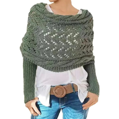 EP | Elégant pull-over cache-cœur en tricot avec détail ajouré