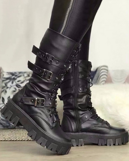 ND | Bottes avec fermeture éclair et boucles